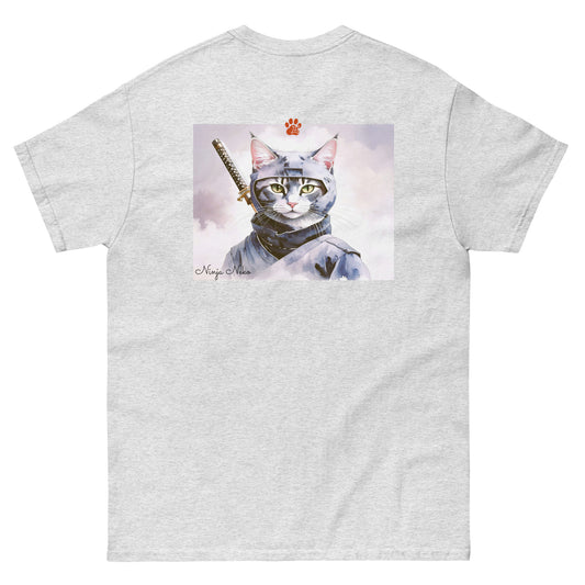 【バックプリント】ユニセックスクラシックTシャツ Gildan 5000 / ninja neko