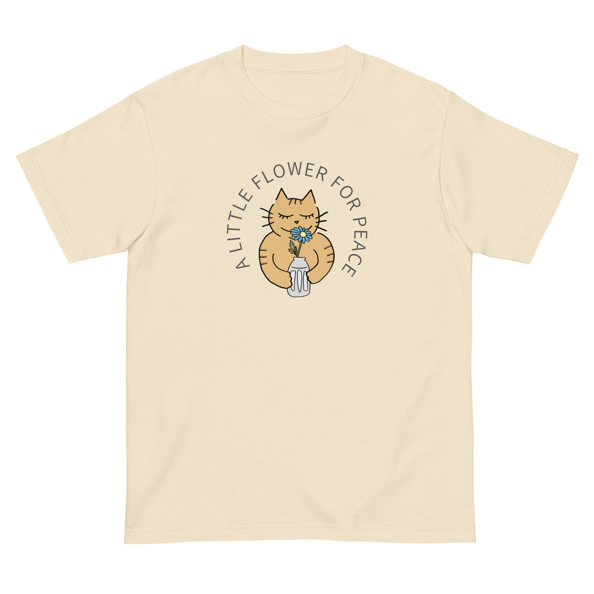 Cat T-shirt | A Little Flower for Peace | Designs that deliver kindness