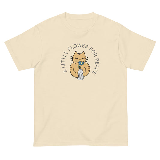 猫Tシャツ|A Little Flower for Peace|やさしさを届けるデザイン