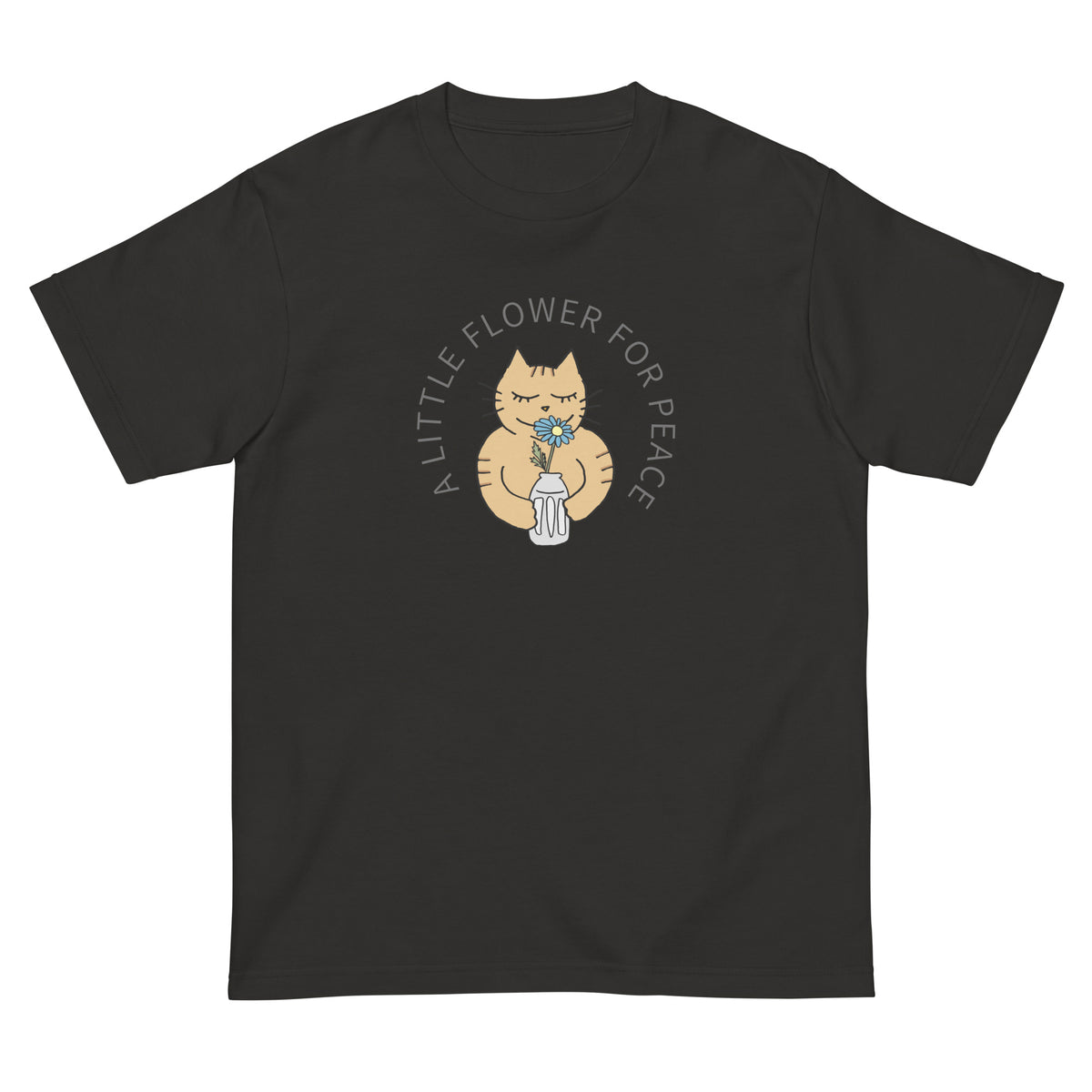 Cat T-shirt | A Little Flower for Peace | Designs that deliver kindness