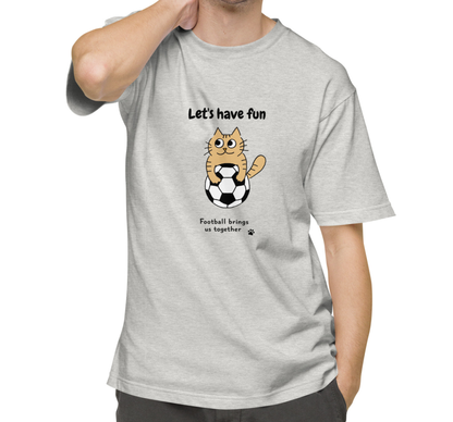 猫Tシャツ｜Football brings us together｜サッカー好きの猫デザイン(J)