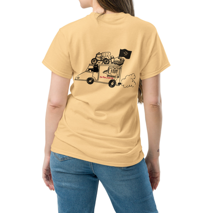 【バックプリント】猫ロードトリップTシャツ｜No Plan Just Cats｜アートデザイン