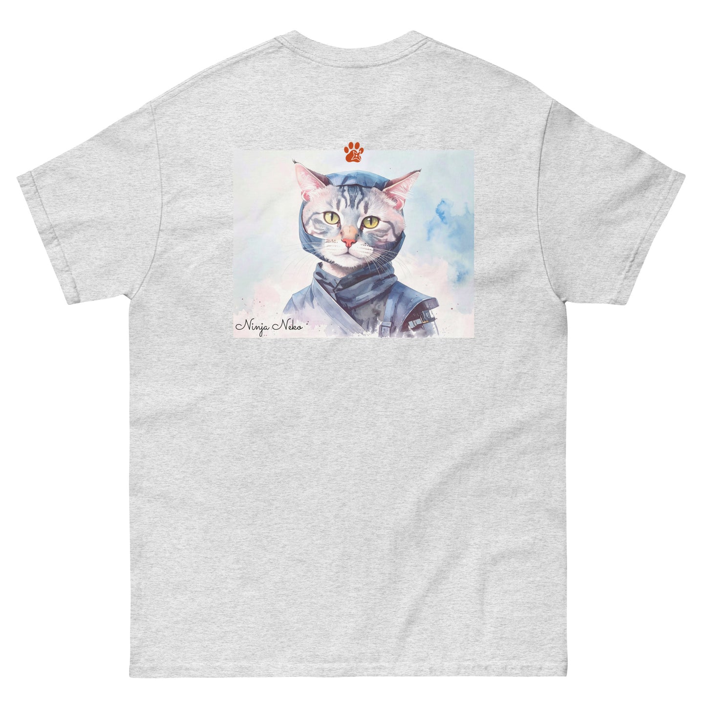 【バックプリント】ユニセックスクラシックTシャツ Gildan 5000 / ninja neko　