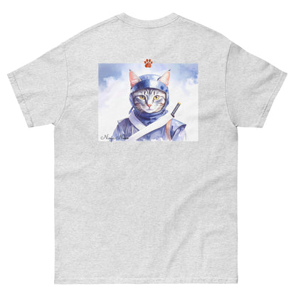 【バックプリント】ユニセックスクラシックTシャツ Gildan 5000 / ninja neko　　
