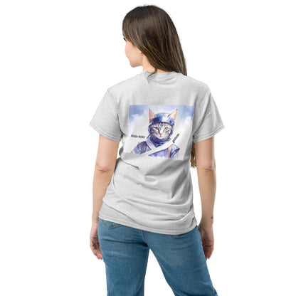 【バックプリント】猫Tシャツ｜Ninja Neko  忍者猫｜和風アート