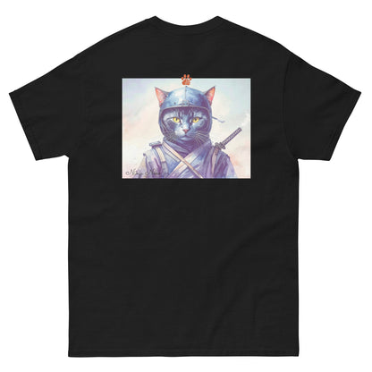 【バックプリント】ユニセックスクラシックTシャツ Gildan 5000 / ninja neko　　