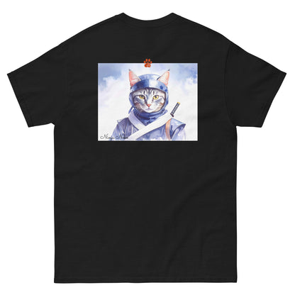 【バックプリント】ユニセックスクラシックTシャツ Gildan 5000 / ninja neko　　