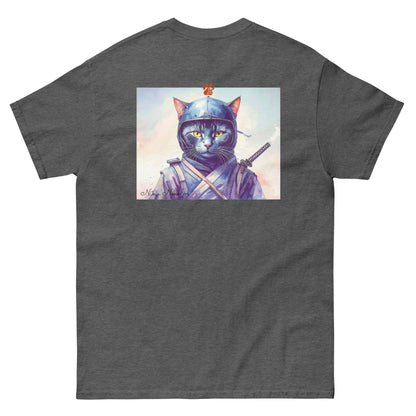 【バックプリント】ユニセックスクラシックTシャツ Gildan 5000 / ninja neko　　
