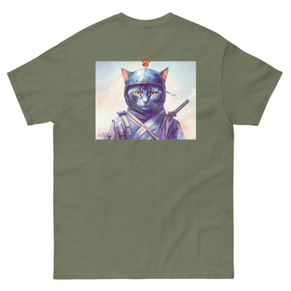 【バックプリント】ユニセックスクラシックTシャツ Gildan 5000 / ninja neko　　