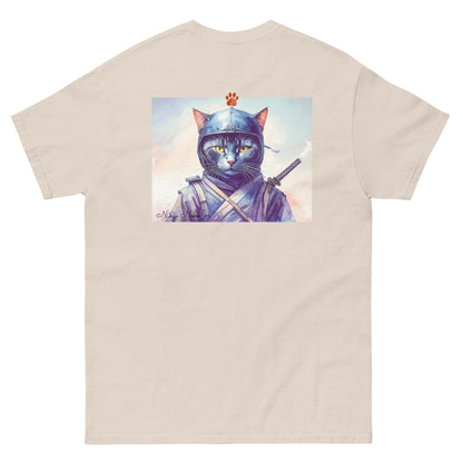 【バックプリント】ユニセックスクラシックTシャツ Gildan 5000 / ninja neko　　