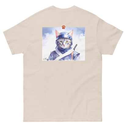 【バックプリント】ユニセックスクラシックTシャツ Gildan 5000 / ninja neko　　