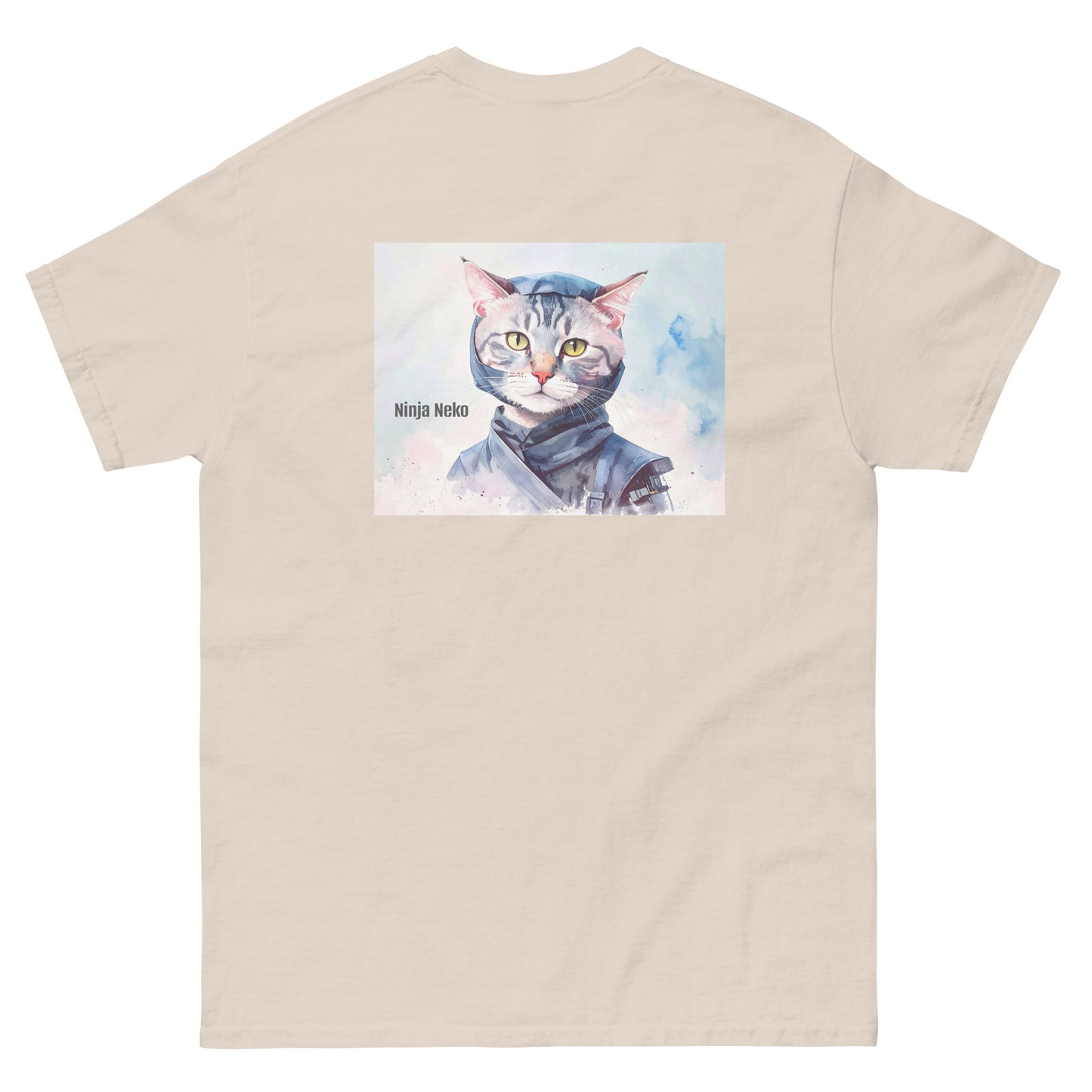 【バックプリント】猫Tシャツ｜Ninja Neko  忍者猫｜和風アート