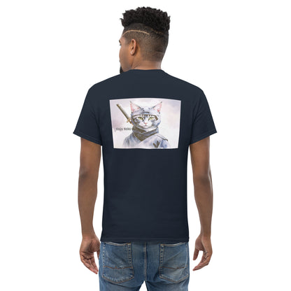 【バックプリント】猫Tシャツ｜Ninja Neko  忍者猫｜和風アート