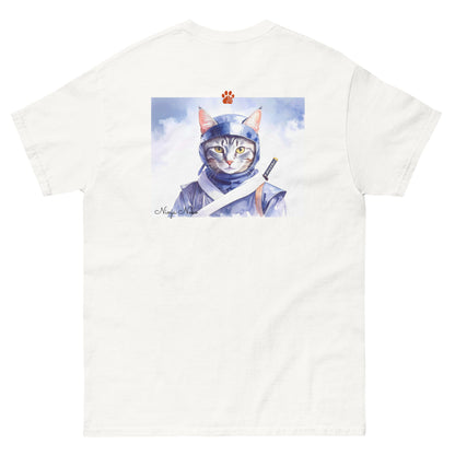 【バックプリント】ユニセックスクラシックTシャツ Gildan 5000 / ninja neko　　