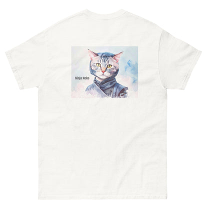 【バックプリント】猫Tシャツ｜Ninja Neko  忍者猫｜和風アート
