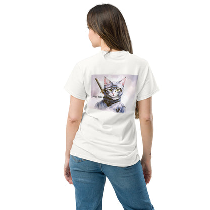 【バックプリント】猫Tシャツ｜Ninja Neko  忍者猫｜和風アート
