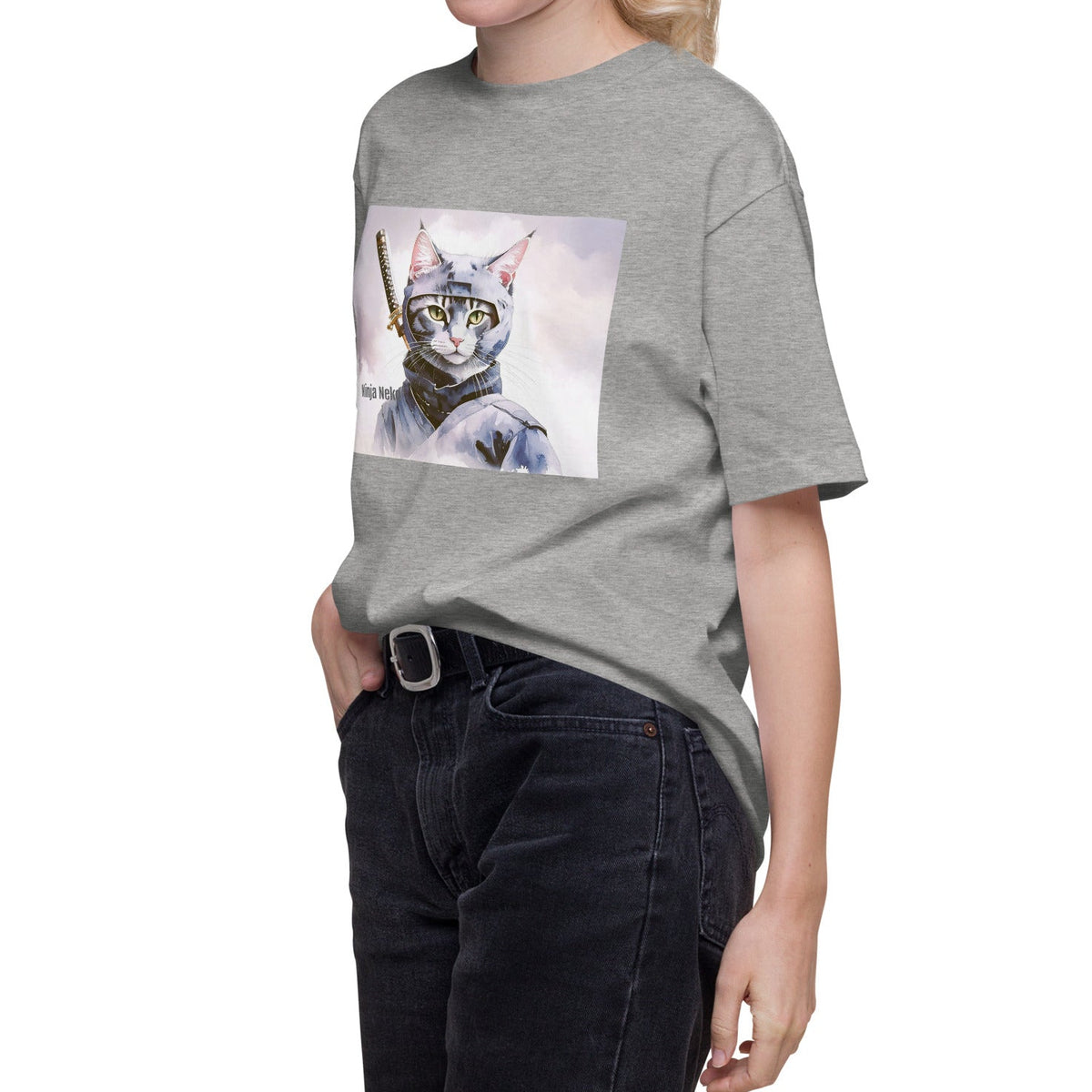 猫Tシャツ｜Ninja Neko1  忍者猫｜和風アート
