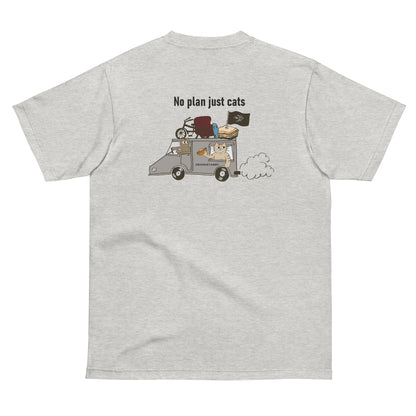猫Tシャツ｜No Plan Just Cats レトロカラー｜猫とキッチンカー