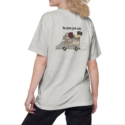 猫Tシャツ｜No Plan Just Cats レトロカラー｜猫とキッチンカー