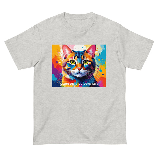 猫Tシャツ｜Pawsome Colors Cat｜カラフルアート