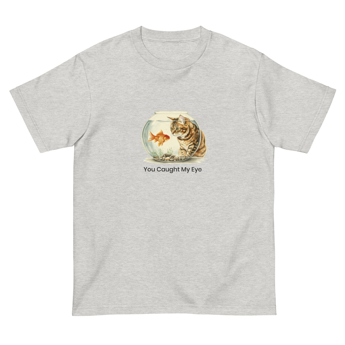 猫Tシャツ｜Goldfish and Cat｜金魚と猫  和風アート