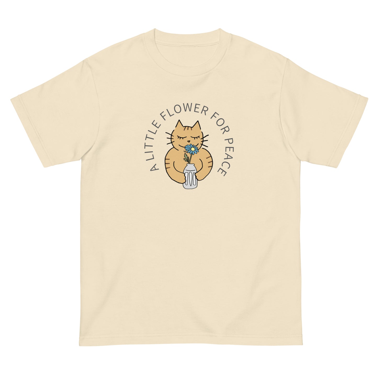 猫Tシャツ｜A Little Flower for Peace｜やさしさを届けるデザイン
