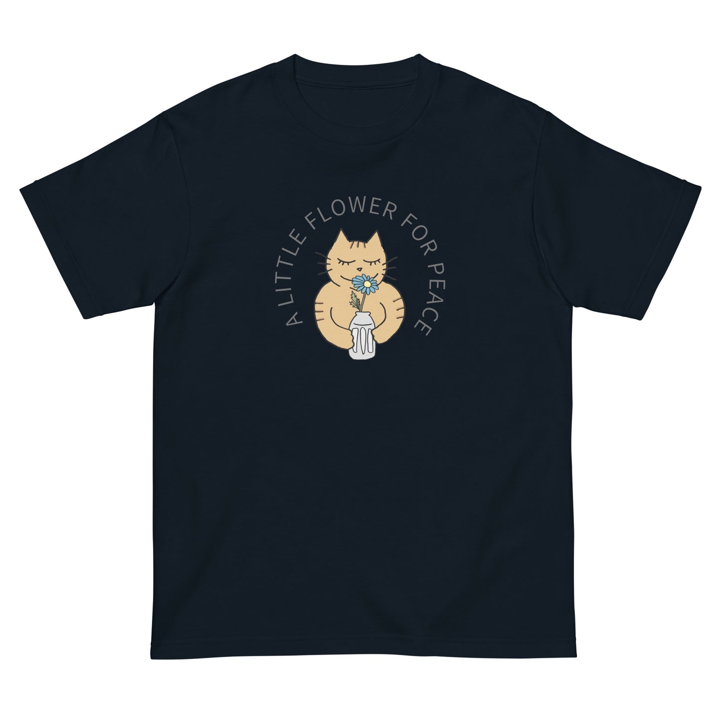 猫Tシャツ｜A Little Flower for Peace｜やさしさを届けるデザイン