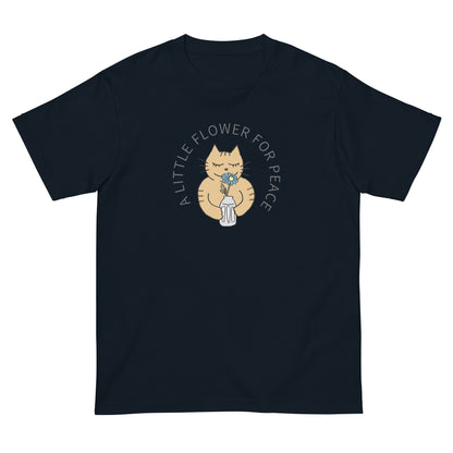 猫Tシャツ｜A Little Flower for Peace｜やさしさを届けるデザイン
