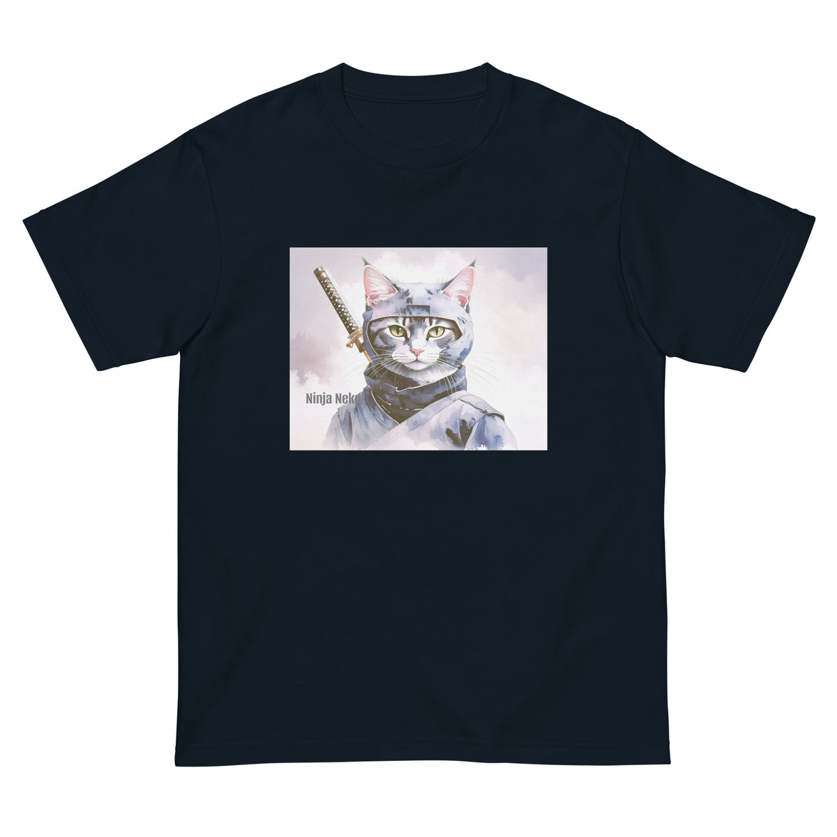 猫Tシャツ｜Ninja Neko1  忍者猫｜和風アート