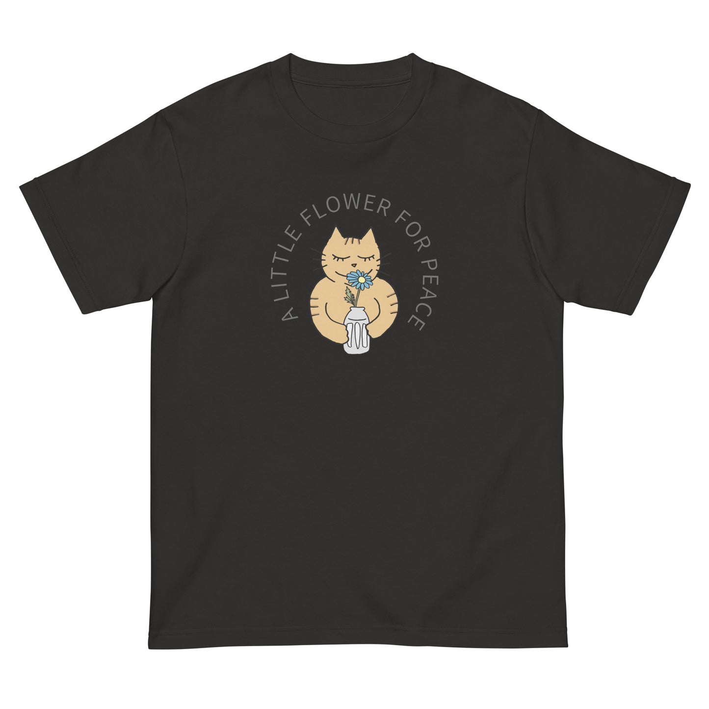 猫Tシャツ｜A Little Flower for Peace｜やさしさを届けるデザイン