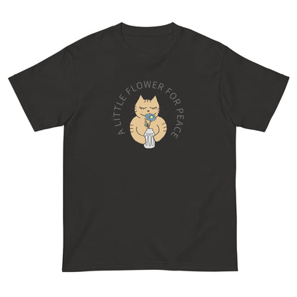 猫Tシャツ｜A Little Flower for Peace｜やさしさを届けるデザイン