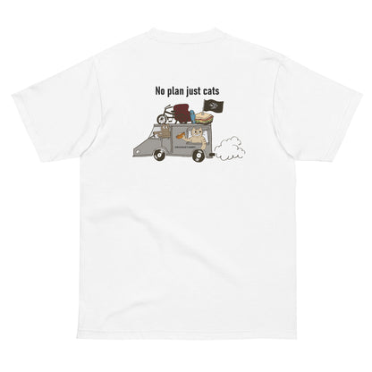 猫Tシャツ｜No Plan Just Cats レトロカラー｜猫とキッチンカー