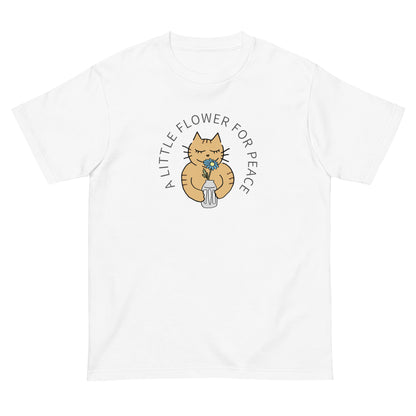 猫Tシャツ｜A Little Flower for Peace｜やさしさを届けるデザイン