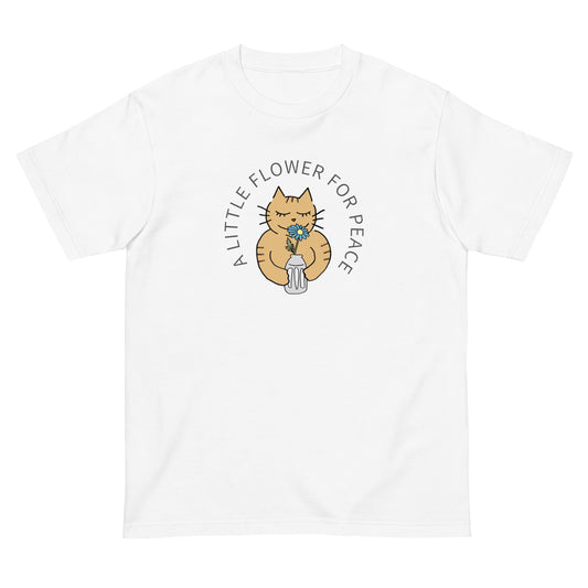 猫Tシャツ｜A Little Flower for Peace｜やさしさを届けるデザイン